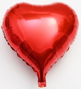 Kırmızı kalp folyo balon 18 inc